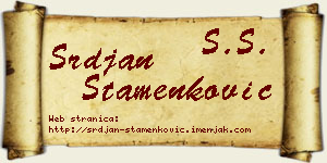 Srđan Stamenković vizit kartica